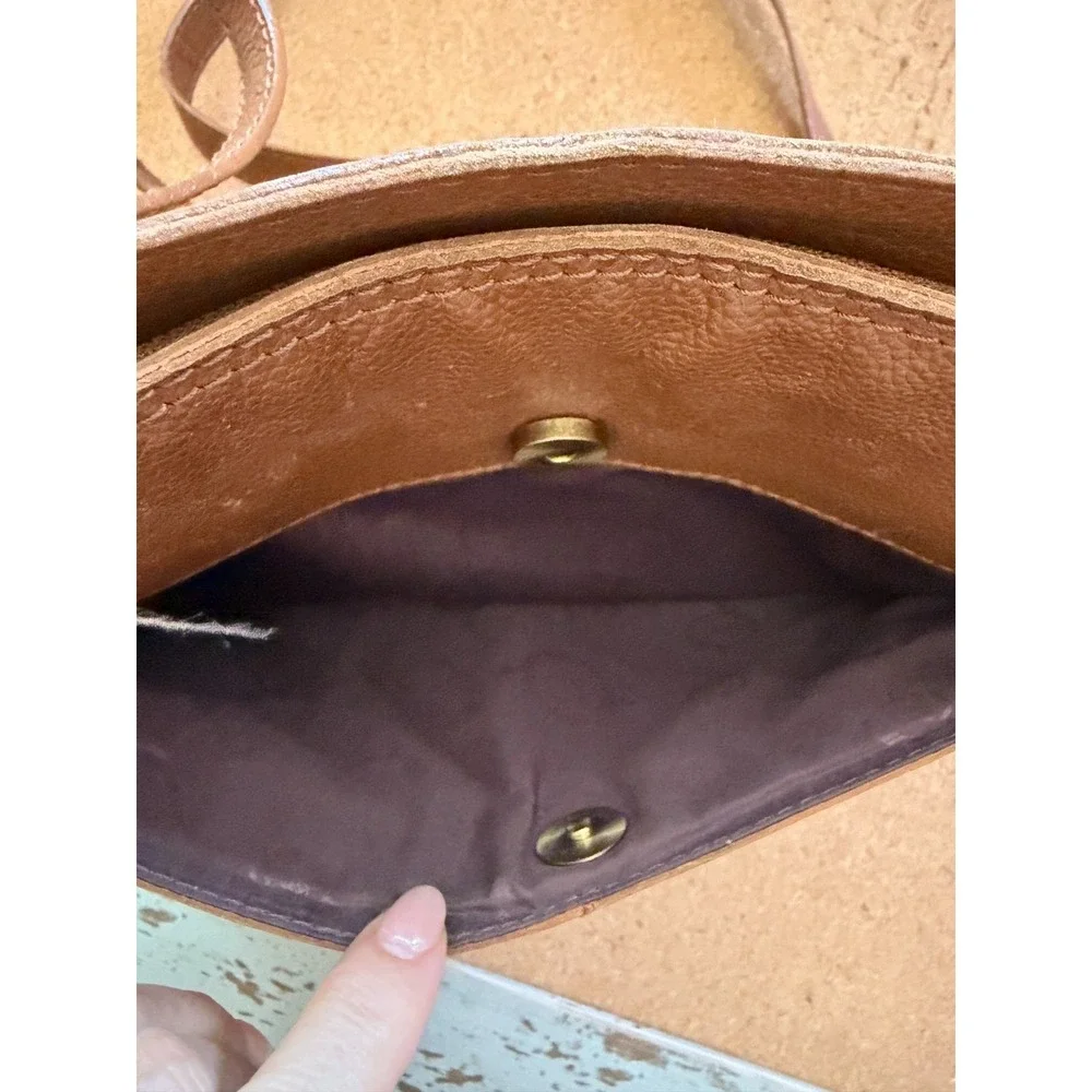 born leather crossbody purse brown shoulder bag distressed vintage